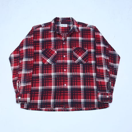 60's Foxdale Printed Plaid Flannel Shirt