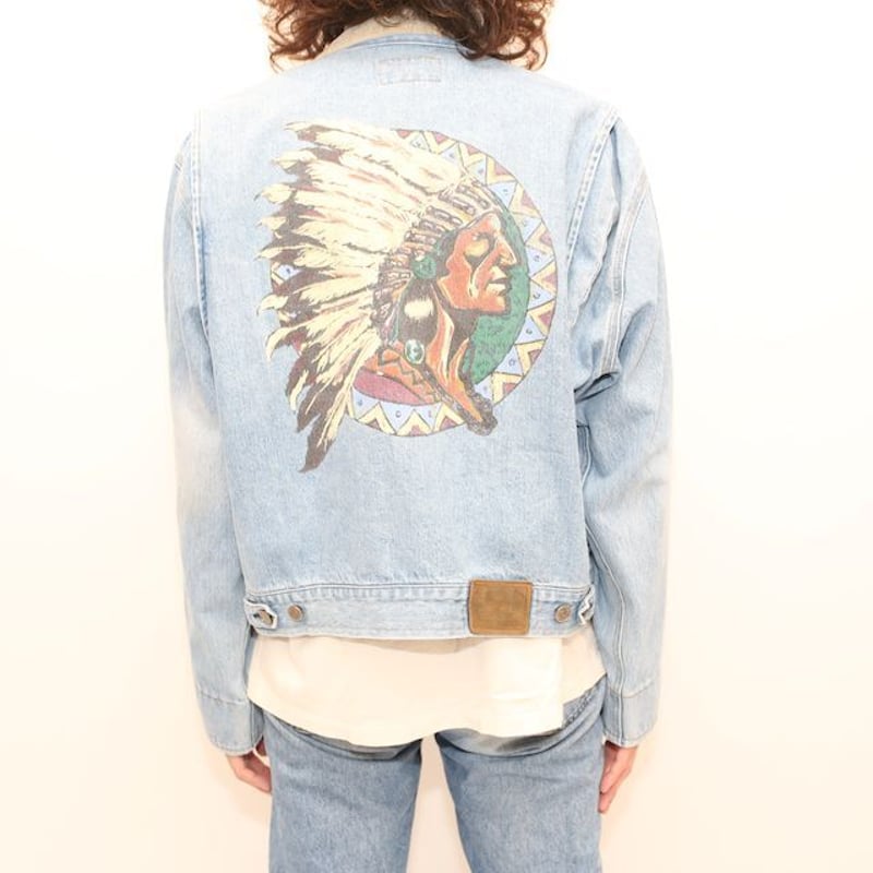 80`s Polo Ralph Lauren Denim Jacket 'Indian Hea