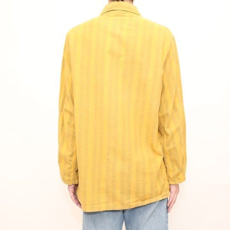 Garment dyed Stripe Pattern Pajama Shirt