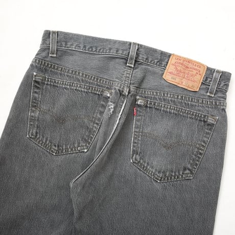 90s Levi's 501 "Yarn-dyed" Black Denim Pants