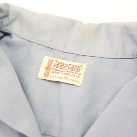 60's TOWN CRAFT Open Collar L/S Shirt