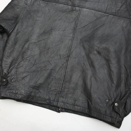 Black Leather Jacket Loose Silhouette