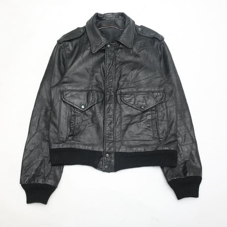 Ralph Lauren Flight Leather Jacket "All Black "