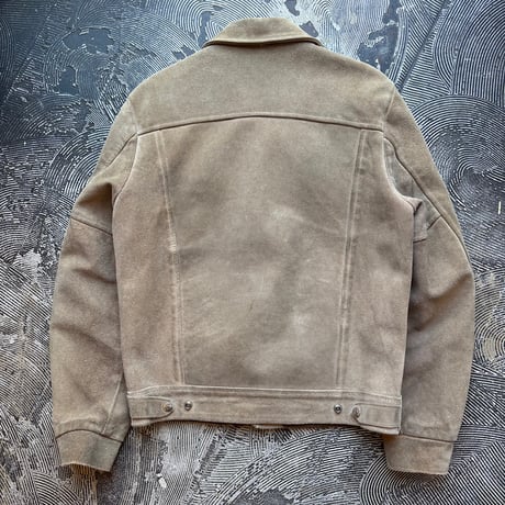 80-90s Schott Suede Trucker Jacket