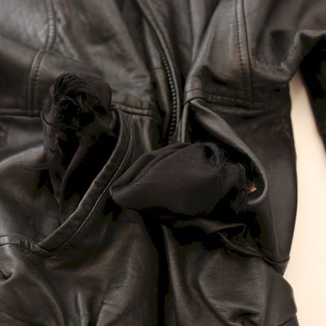 Black Lamb Leather Jacket Loose Silhouette