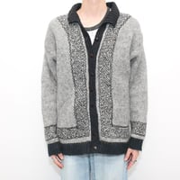 Mohair Blend Wool Knit Cardigan