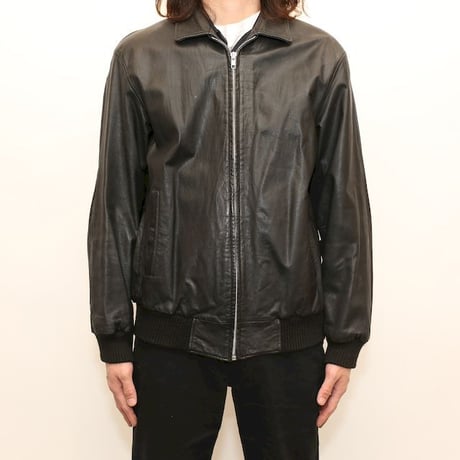 Rib Leather Jacket