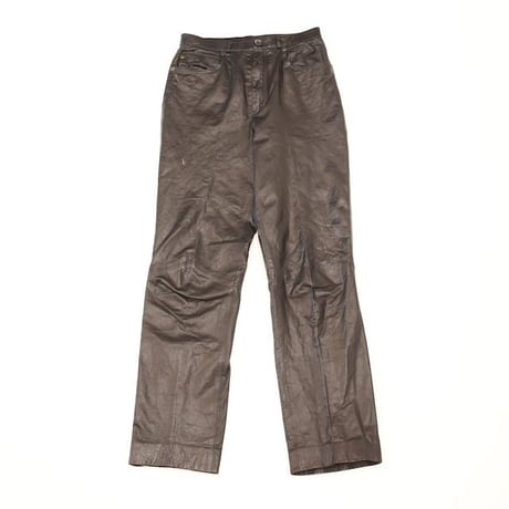 Wilsons Black Leather Pants Slim Fit