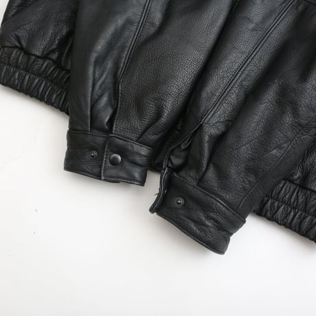 Black Leather Jacket NASCAR