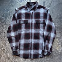 Ombre Plaid Cotton Flannel Shirt