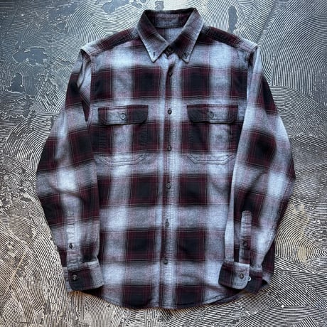 Ombre Plaid Cotton Flannel Shirt
