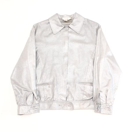 Silver Metallic Silk Jacket