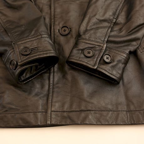 Black Leather Half Coat