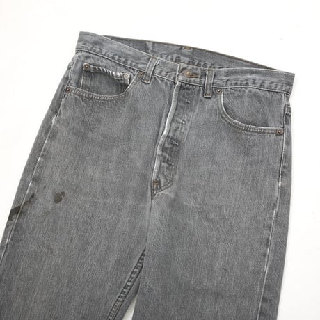 90s Levi's 501 "Yarn-dyed" Black Denim Pants
