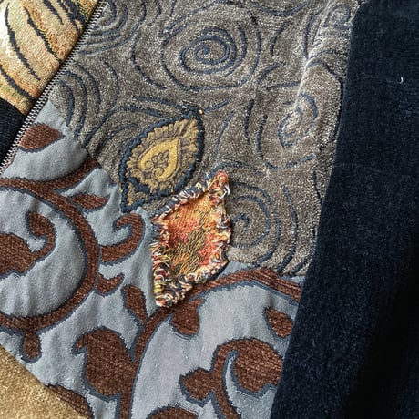 Various Switching Pattern Velour Jacket