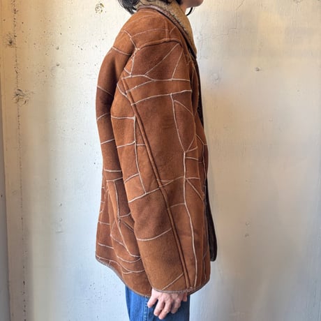 Patchwork Mouton Jacket