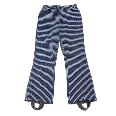 Vintage Striped Pattern Flared Polyester Slacks Pants