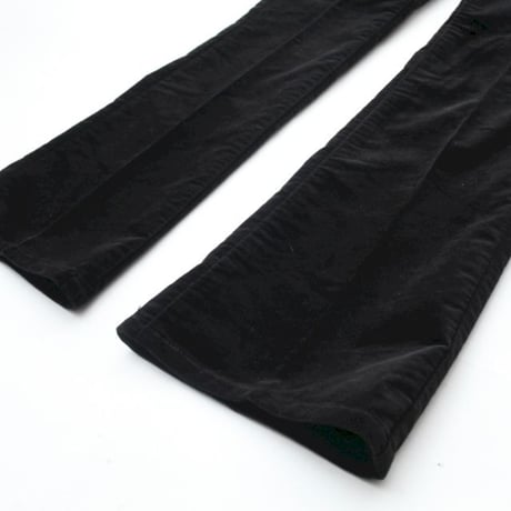 Black Velour Flared Pants
