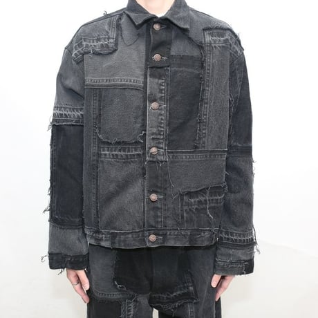 Levi's Patchwork Remake Black Denim Jacket
