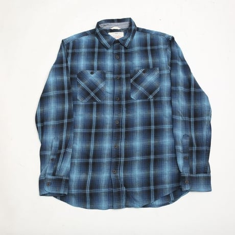 Ombre Plaid Cotton Flannel Shirt