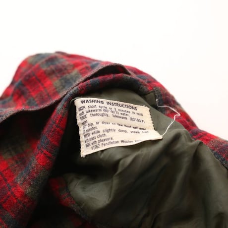 60's Pendleton Open Collar Wool Checked L/S Shirt