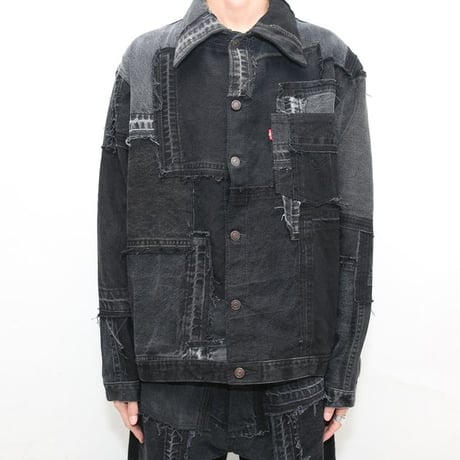 Levi's Patchwork Remake Black Denim Jacket