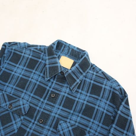 70s Sears Print Flannel Plaid Shirt