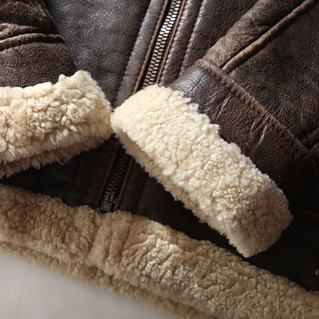 Vintage B-3 Mouton Leather Jacket