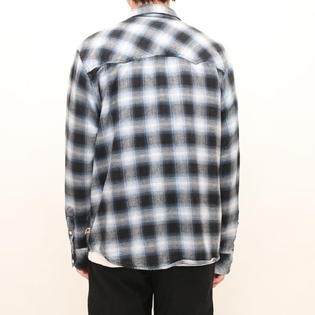 Western Ombre Checker Flannel Shirt  