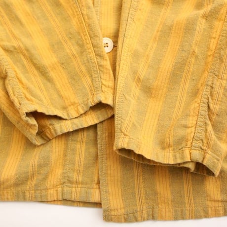 Garment dyed Stripe Pattern Pajama Shirt