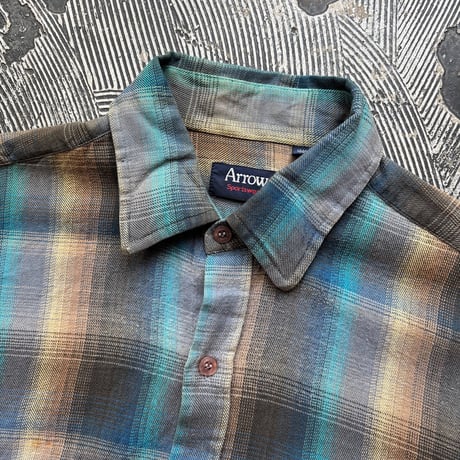 80s Arrow Ombre Plaid Cotton Shirt