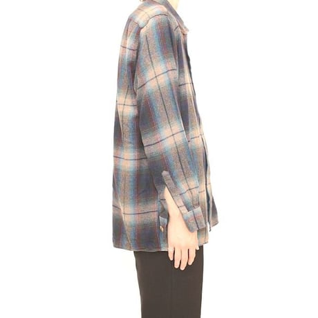 Vintage Ombre Plaid Wool Shirt