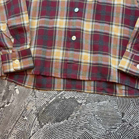 60-70s "Golden Key" Rayon Loop Shirt