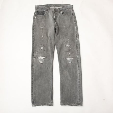 80s Levi's 501 "Yarn-dyed" Black Denim Pants