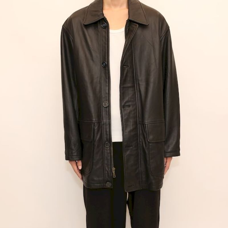 Hathaway Black Leather Coat | Strato