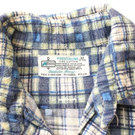 70's Print Flannel Plaid Shirt