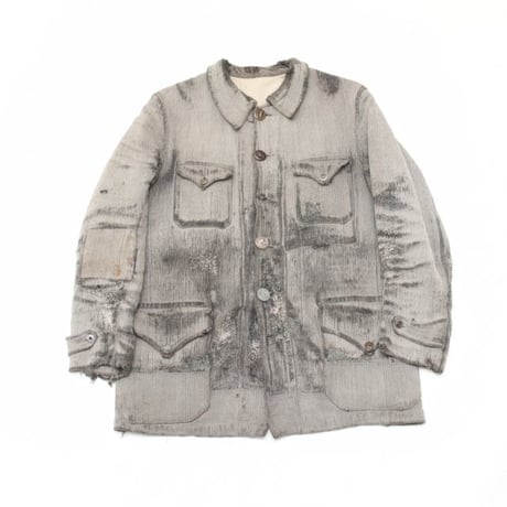 French Vintage Hunting Jacket  Witn Animal Button