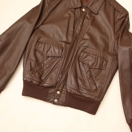 Brown Rib Leather Jacket