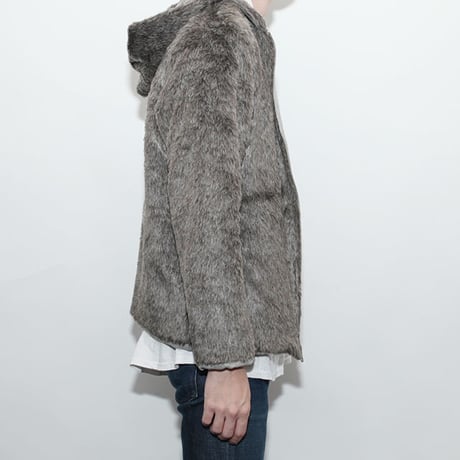 Fake Fur Reversible Hoodie