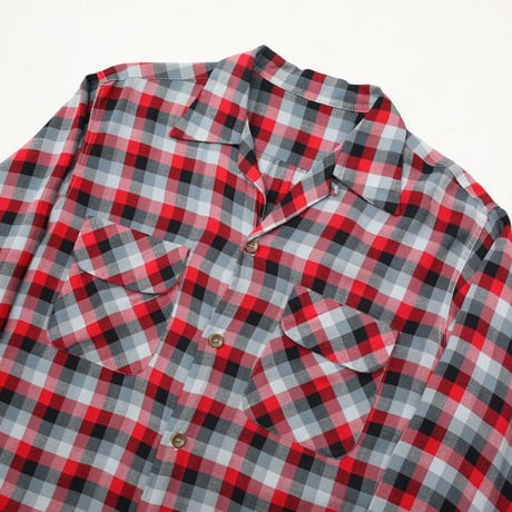 70's Rayon Plaid L/S Shirt