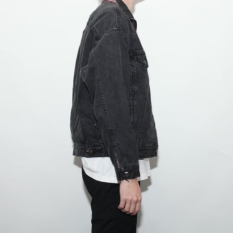 Vintage Levis Black Denim Trucker Jacket