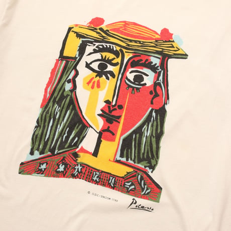 80's Picasso Art T-Shirt 'Bust Of A Woman With Hat'