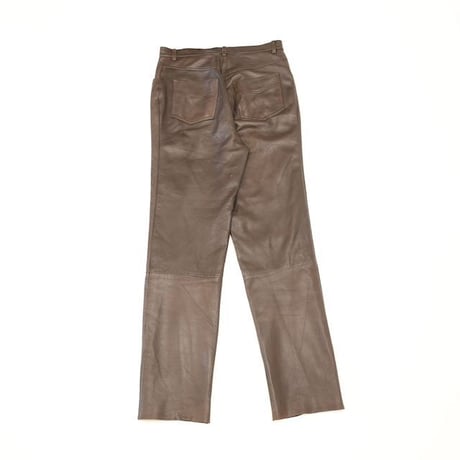 Brown Leather Pants Slim Fit MADE IN GREAT BRITAIN