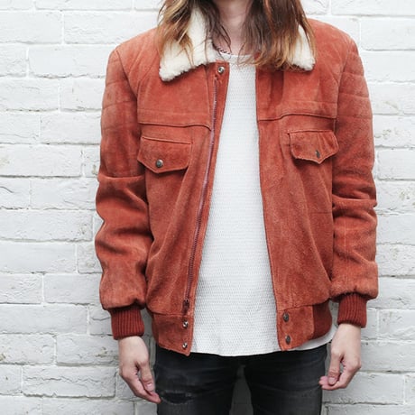 Vintage Suede Boa Jacket