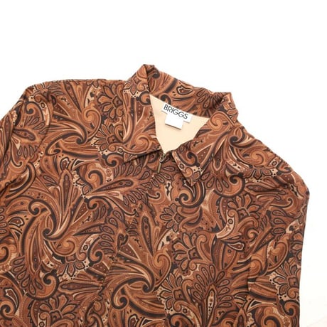 Paisley Pattern Zip Jacket