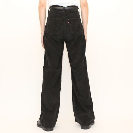 Levi's Black Corduroy Wide Flared Pants Big E