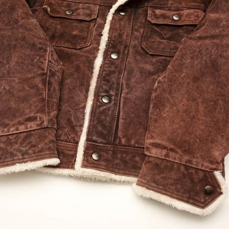 Suede Leather Boa Jacket