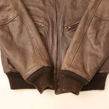 70-80s Deerskin Flight Jacket MADE IN USA
