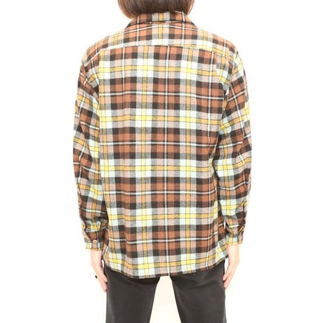 60's Town Craft Open Collared Check Wool L/S Shirt