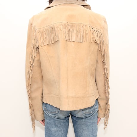 Suede Fringe Leather Jacket